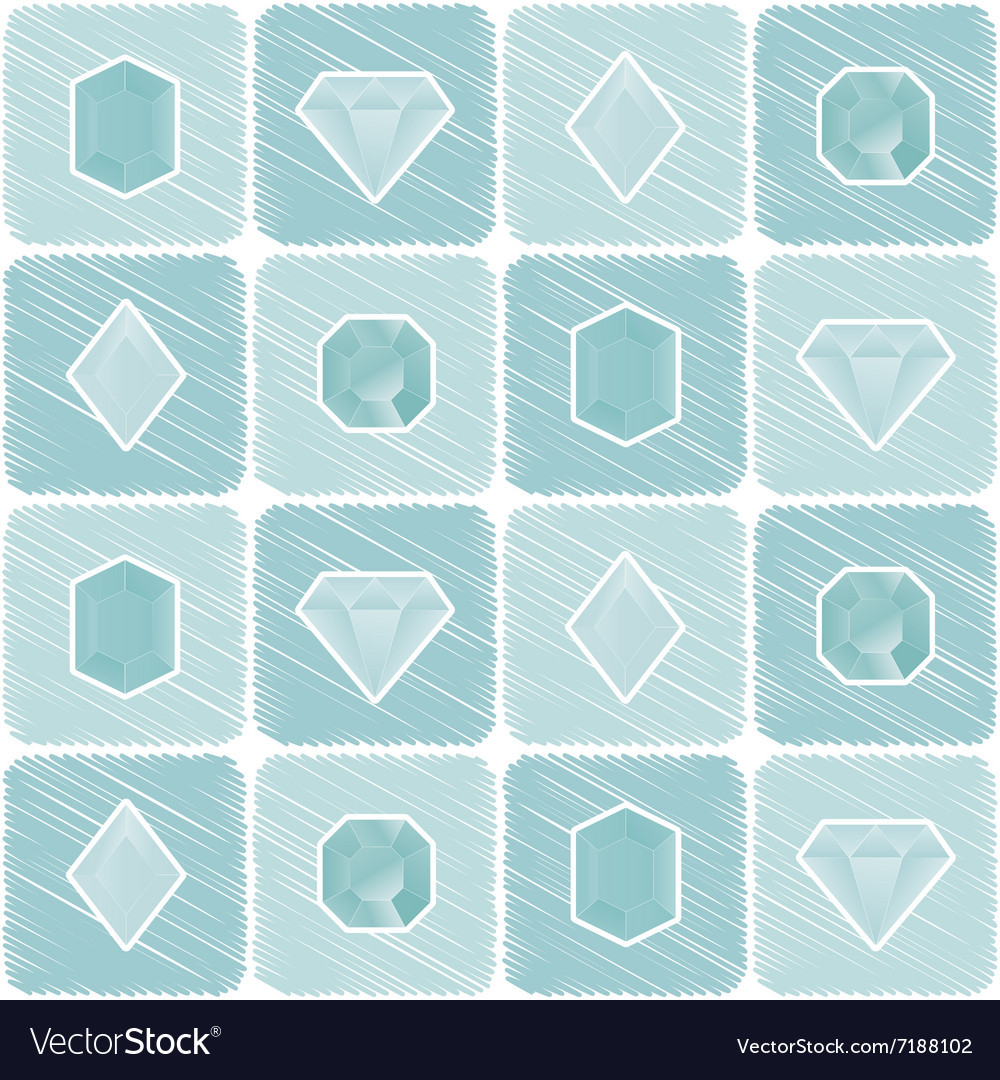 Seamless pattern with diamond icons
