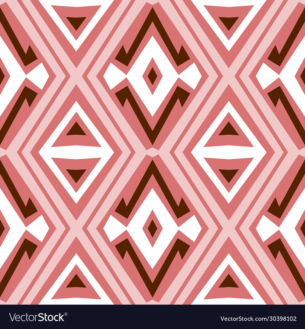 Seamless red line art pattern for textile design vector image Seamless red line art pattern for textile design
