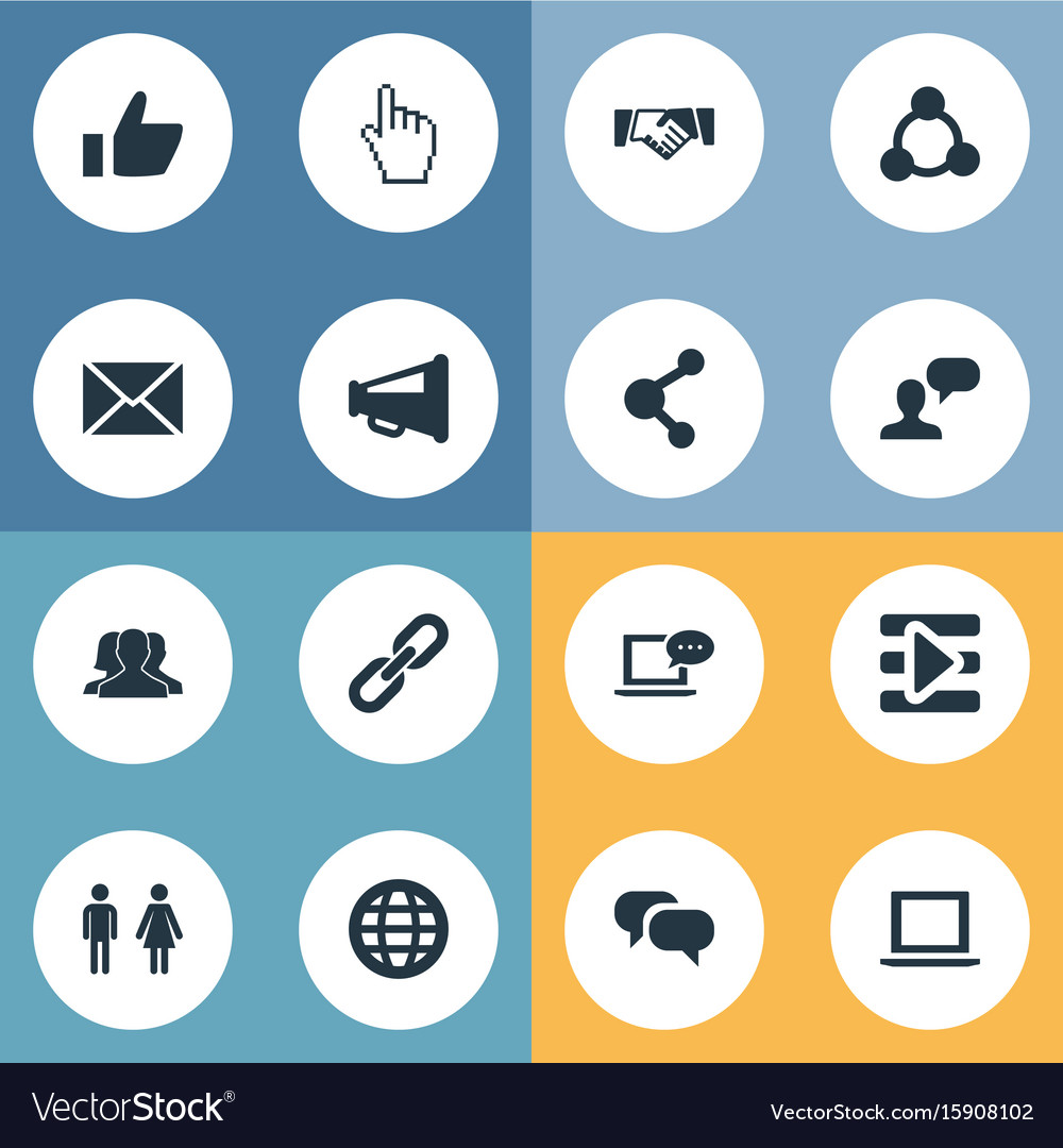 Set of simple internet icons