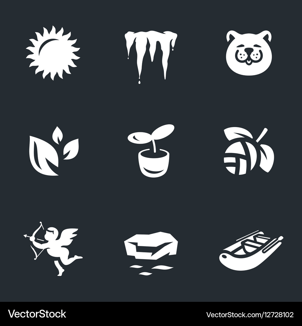 Set spring time Royalty Free Vector Image - VectorStock