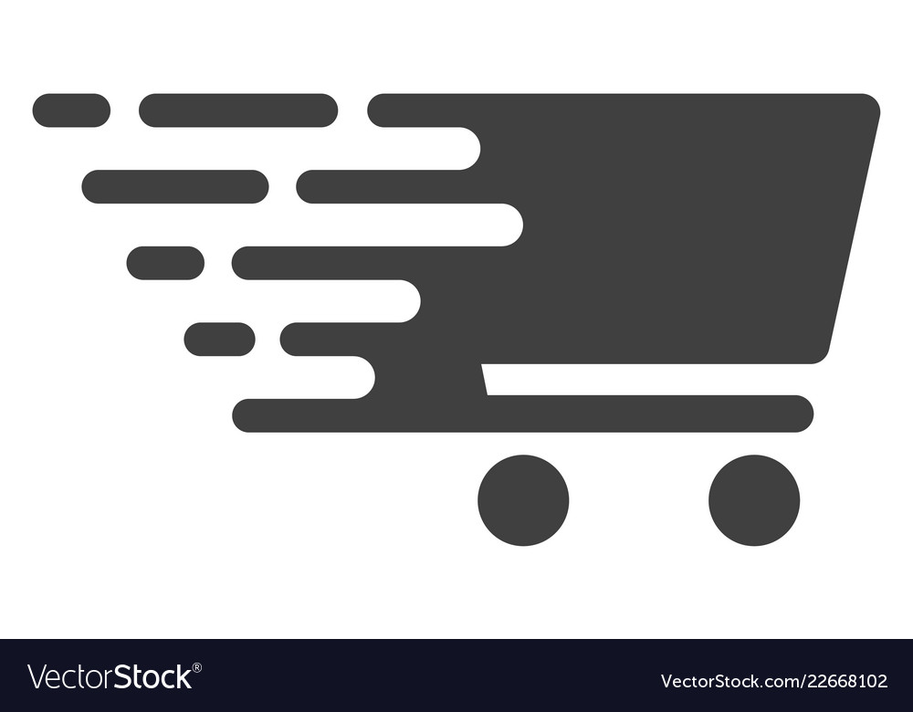 Shopping cart with fast speed effect