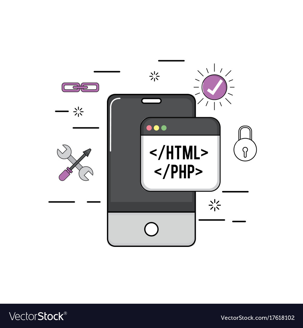 Smartphone with web code programming software