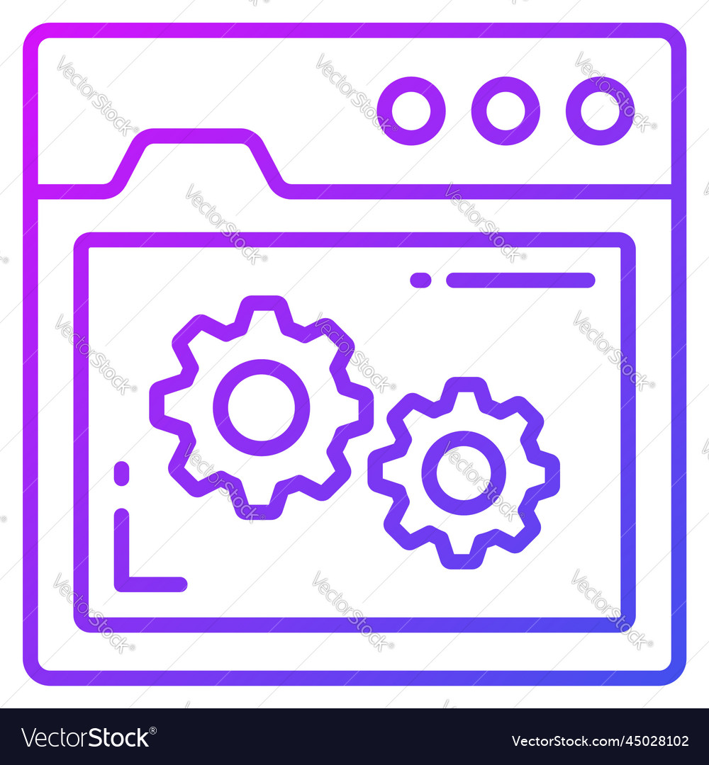 Web setting icon for graphic and design