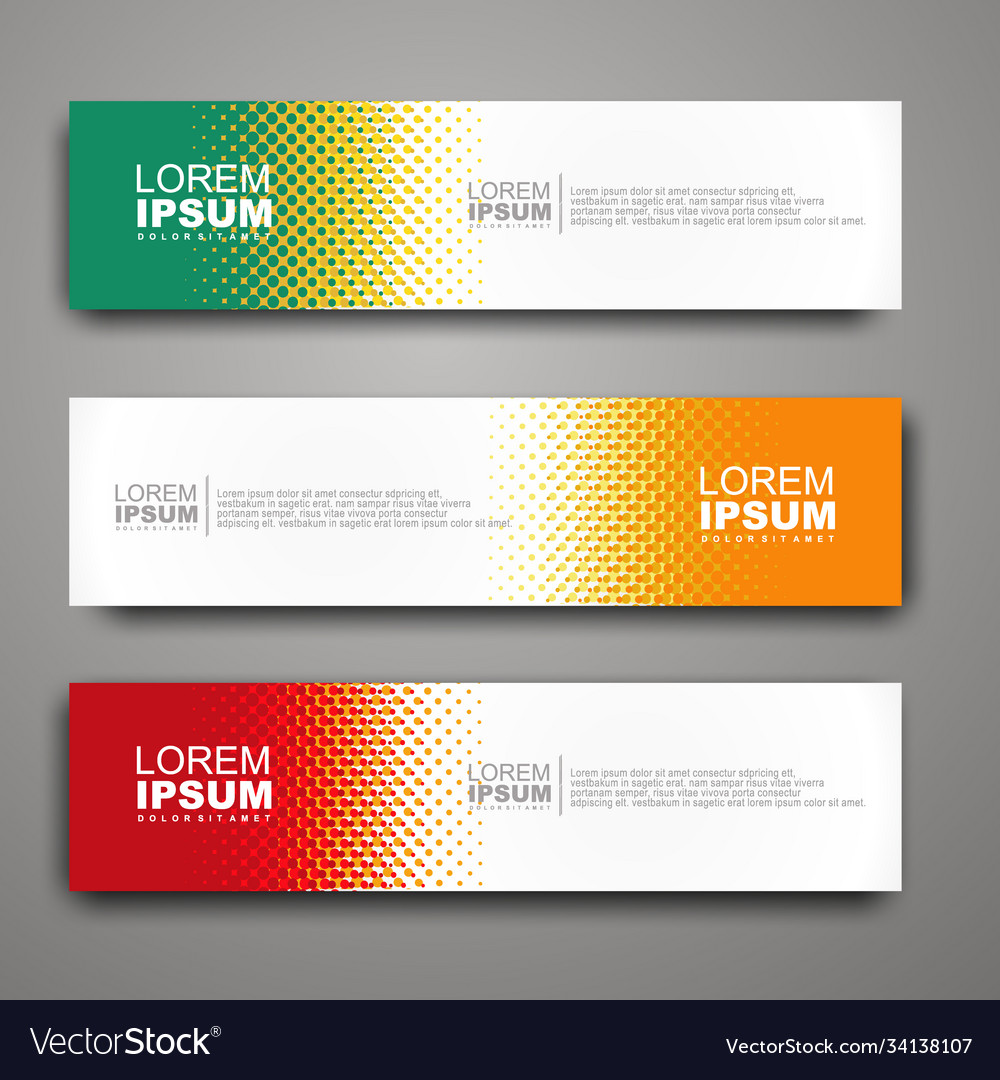 Abstract web banner design template with halftone