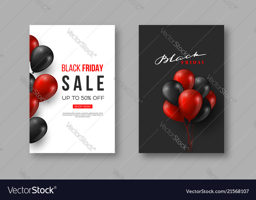 Black friday sale posters typographic design