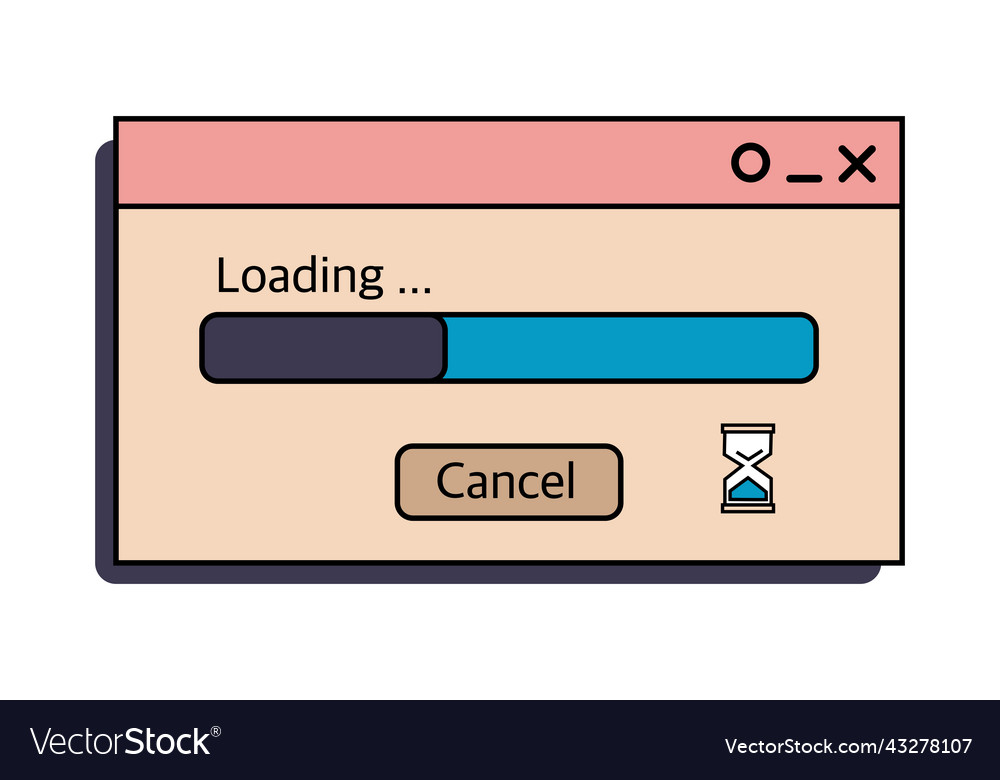 Boot line is an interface element of old vector image Boot line is an interface element of old