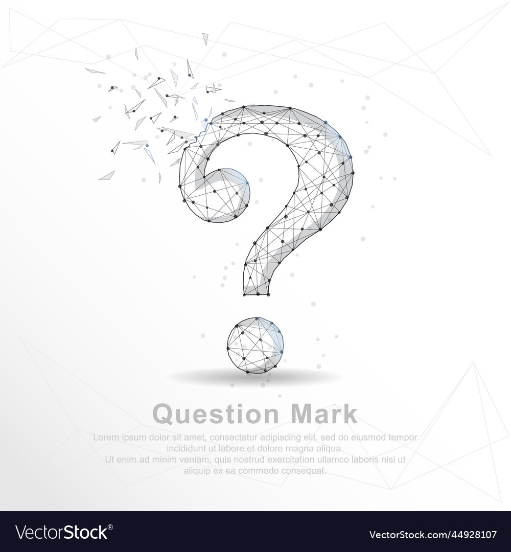 Broken Question Mark - Scatter Dots