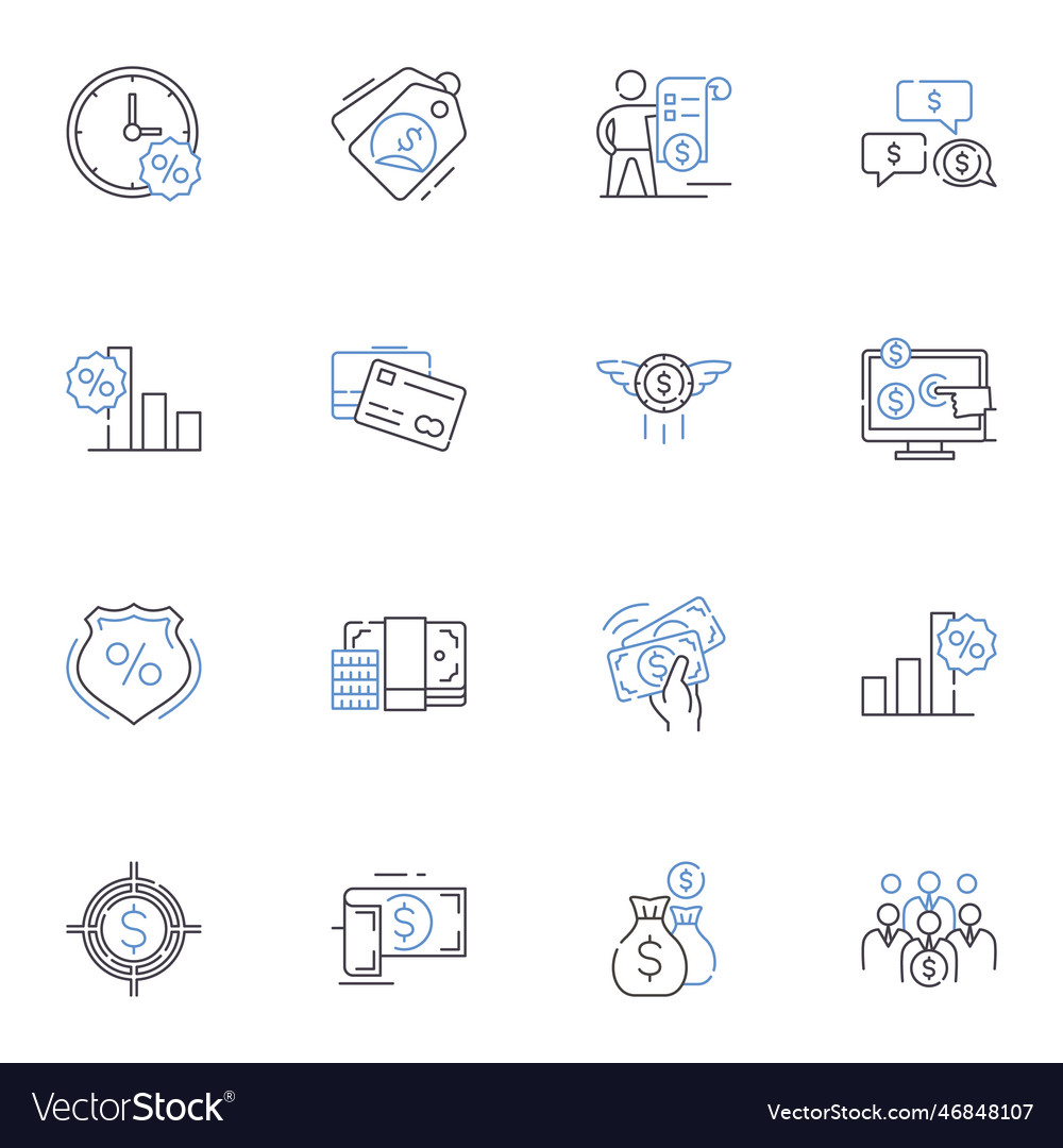 Conversions line icons collection conversion Vector Image