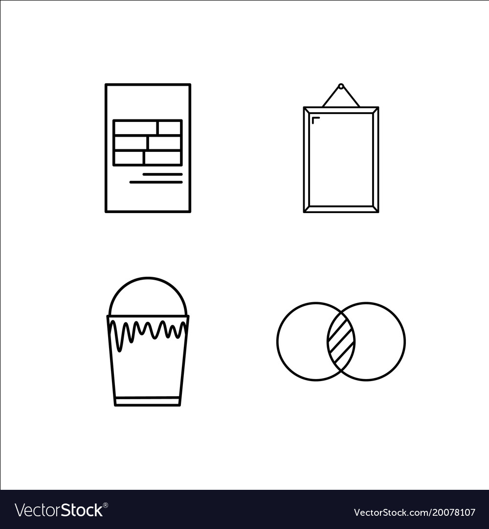 Design and studio simple linear icon setsimple