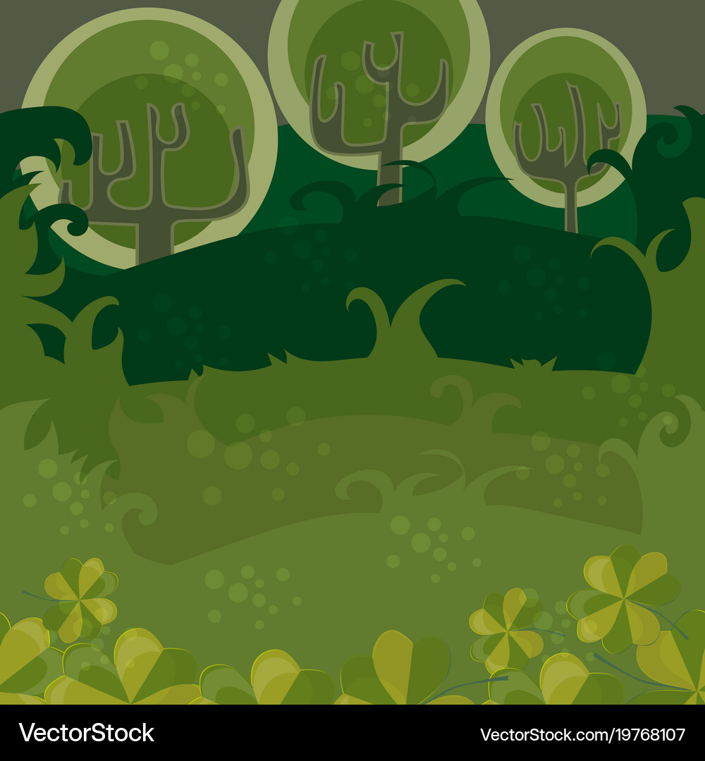 Forest magic trees seamless Royalty Free Vector Image
