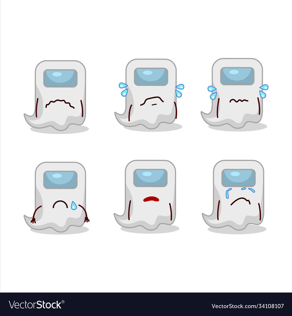 Ghost Among Us White Cartoon Character With Sad Vector Image