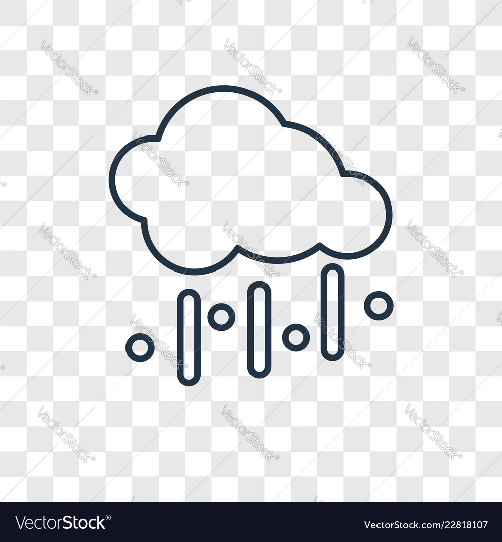 Hail concept linear icon isolated on transparent