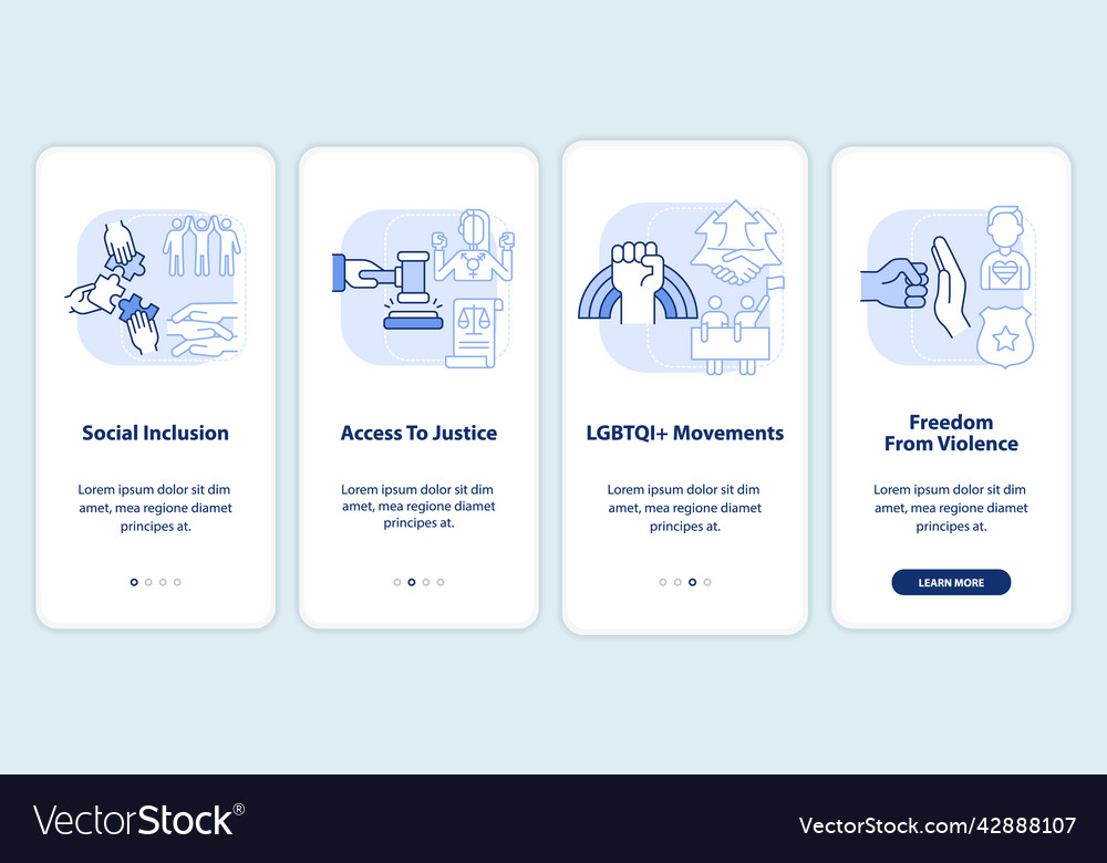 Lgbt community programs light blue onboarding