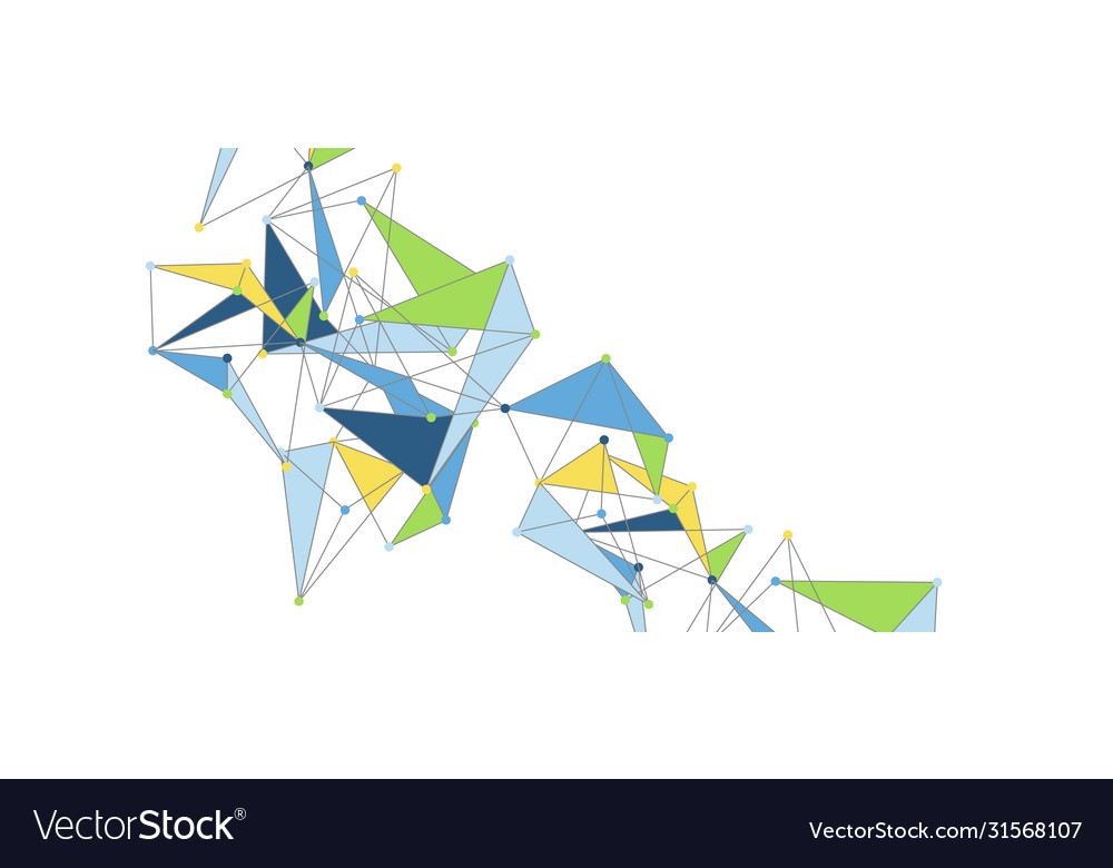 Line points connections triangular technology