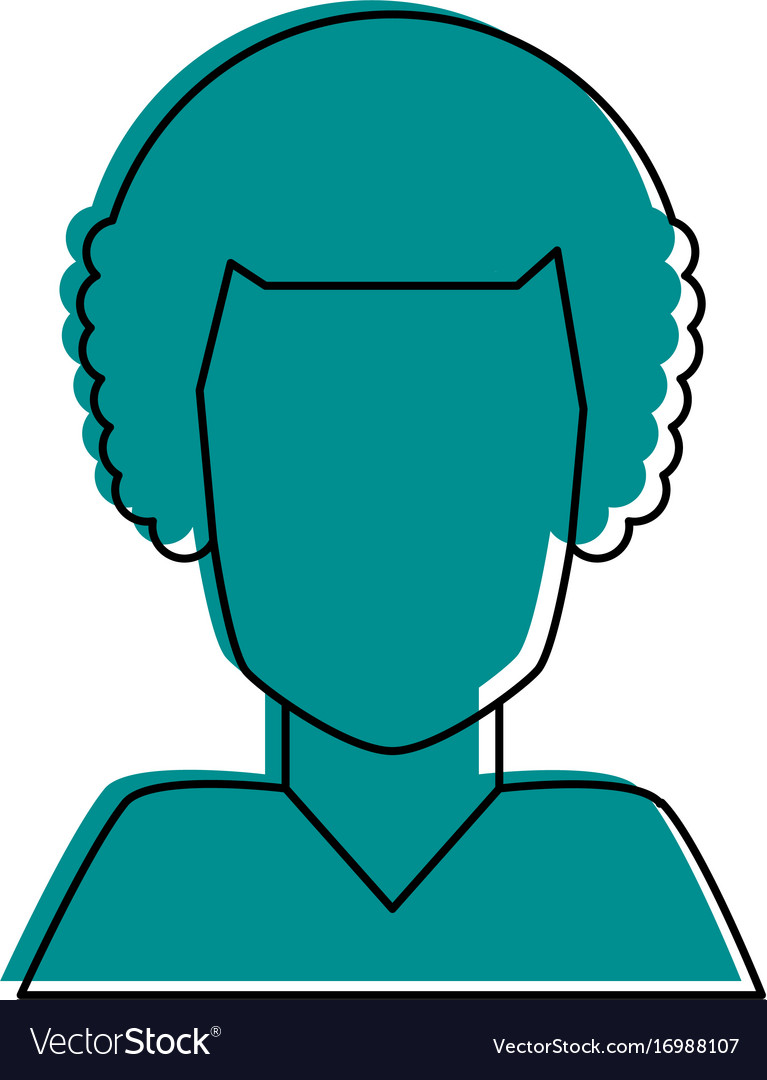 Man with afro portrait avatar icon image