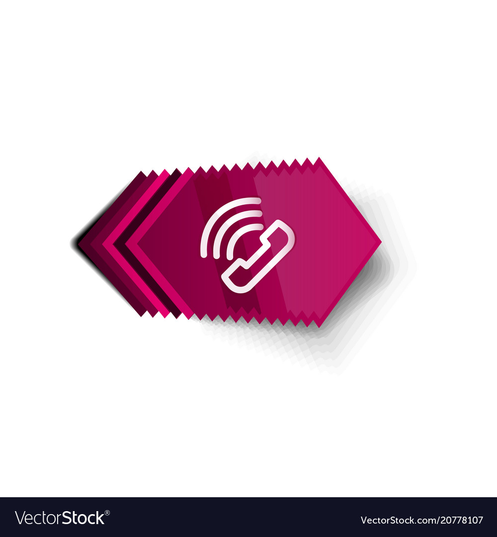 Phone support web button vector image Phone support web button