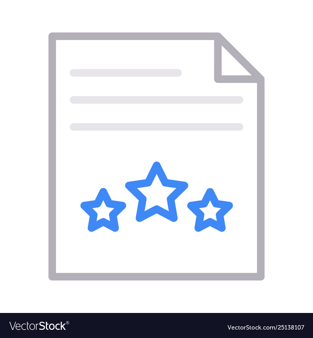 Rating file vector image Rating file