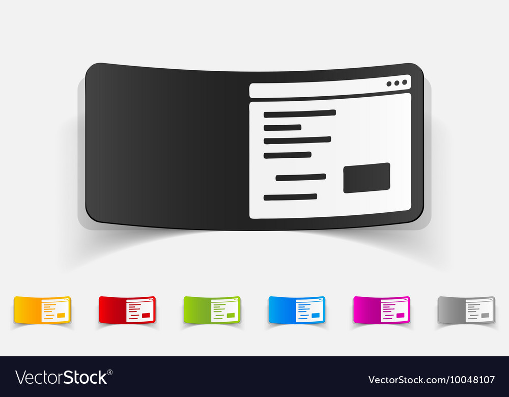 Realistic design element browser window