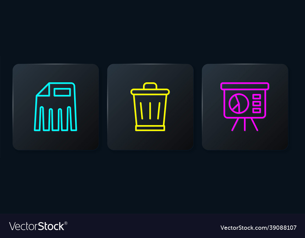 Set line paper shredder board with graph