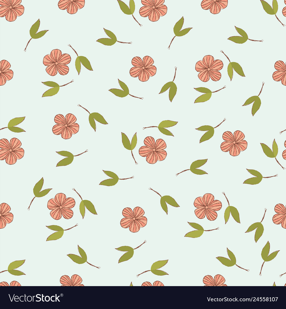 Spring paper season nature seamless pattern Vector Image