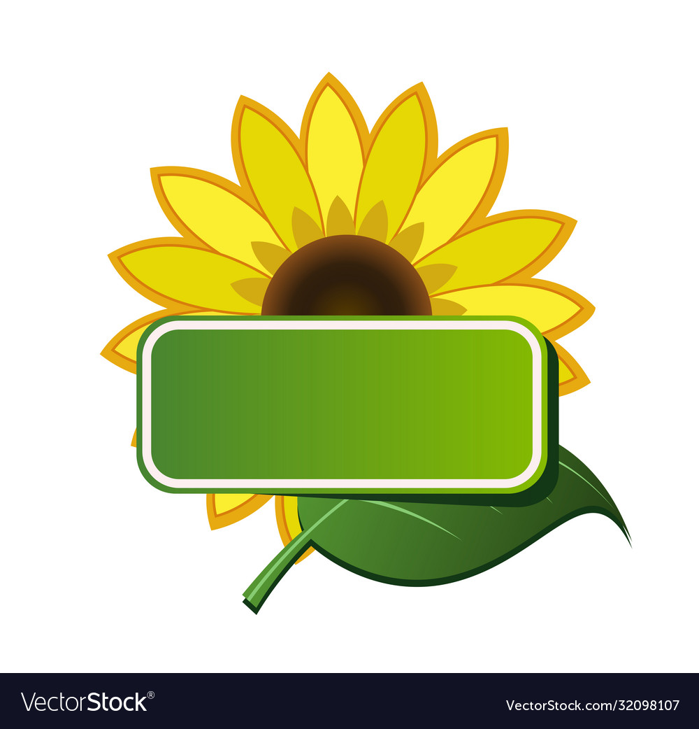 Sticker and sunflower