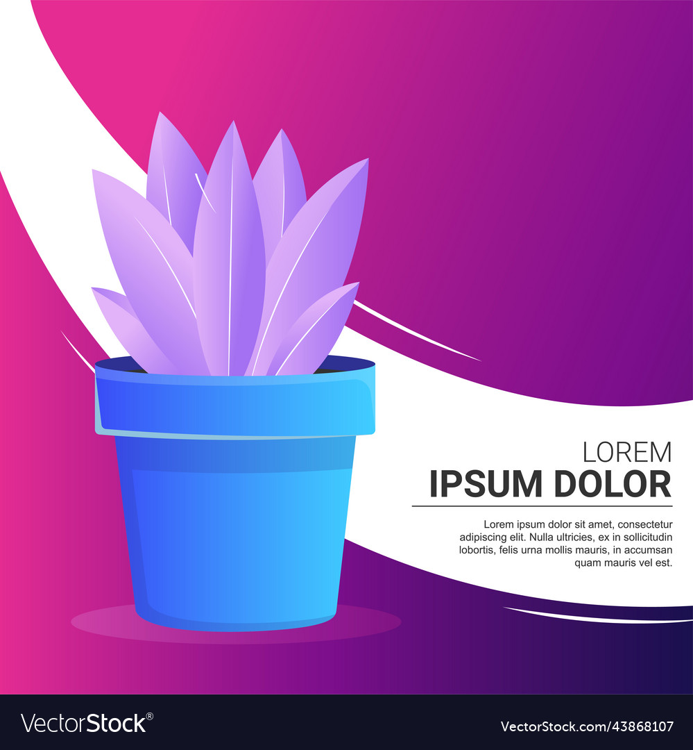 Template web banner modern design gradient flower