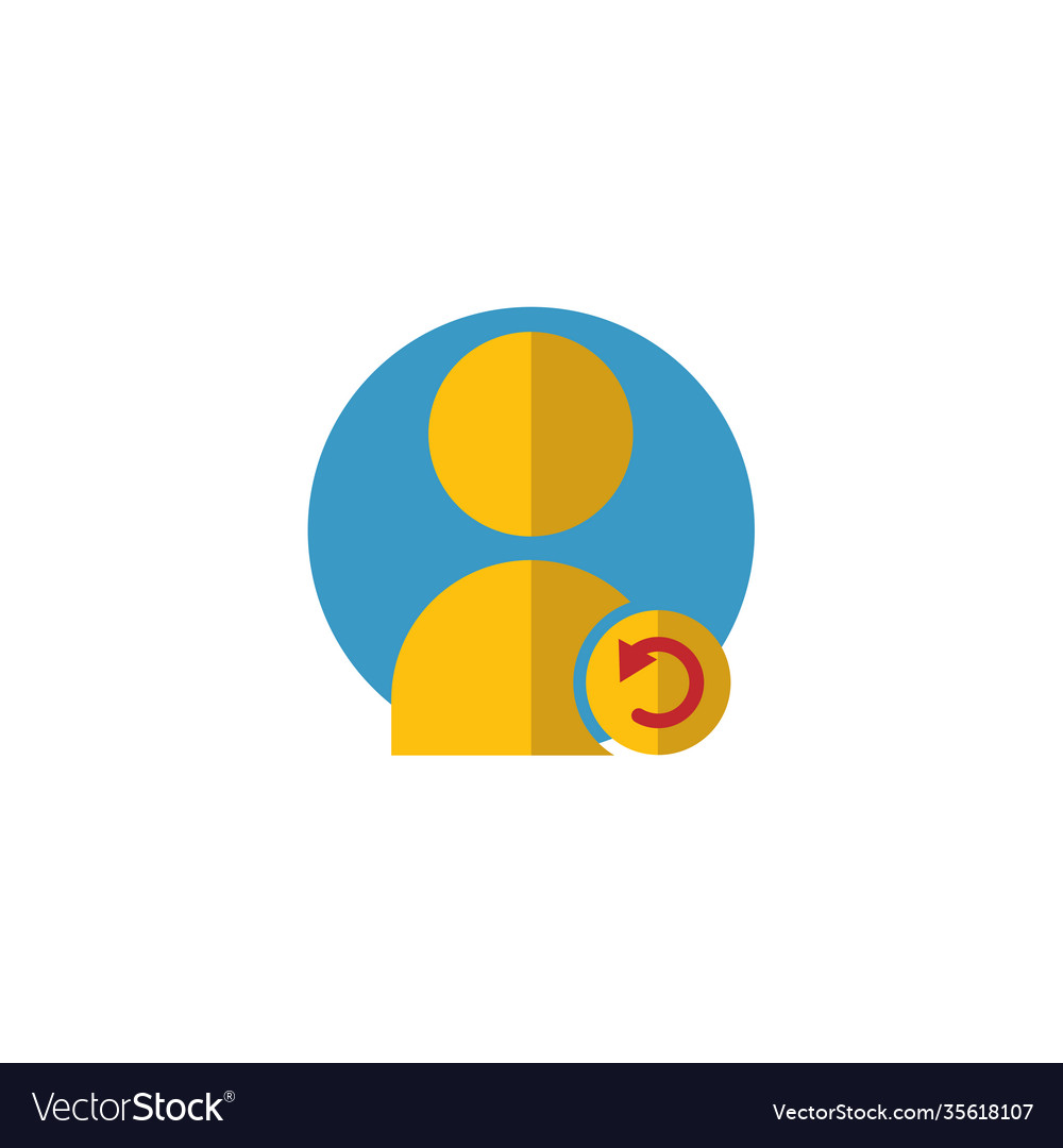 User refresh flat icon editable stroke simple vector image User refresh flat icon editable stroke simple