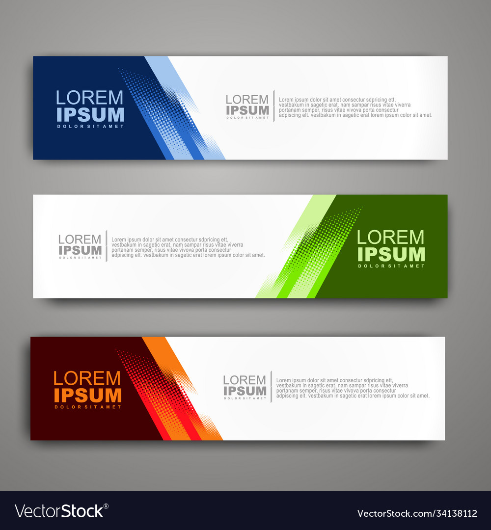 Abstract web banner design template with halftone Vector Image Abstract web banner design template with halftone