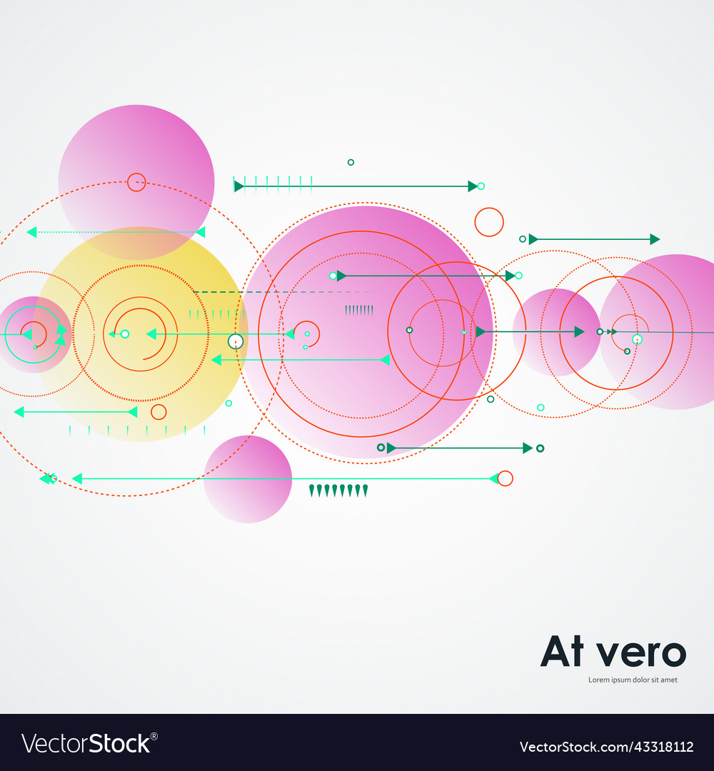 Circles abstract design connect background
