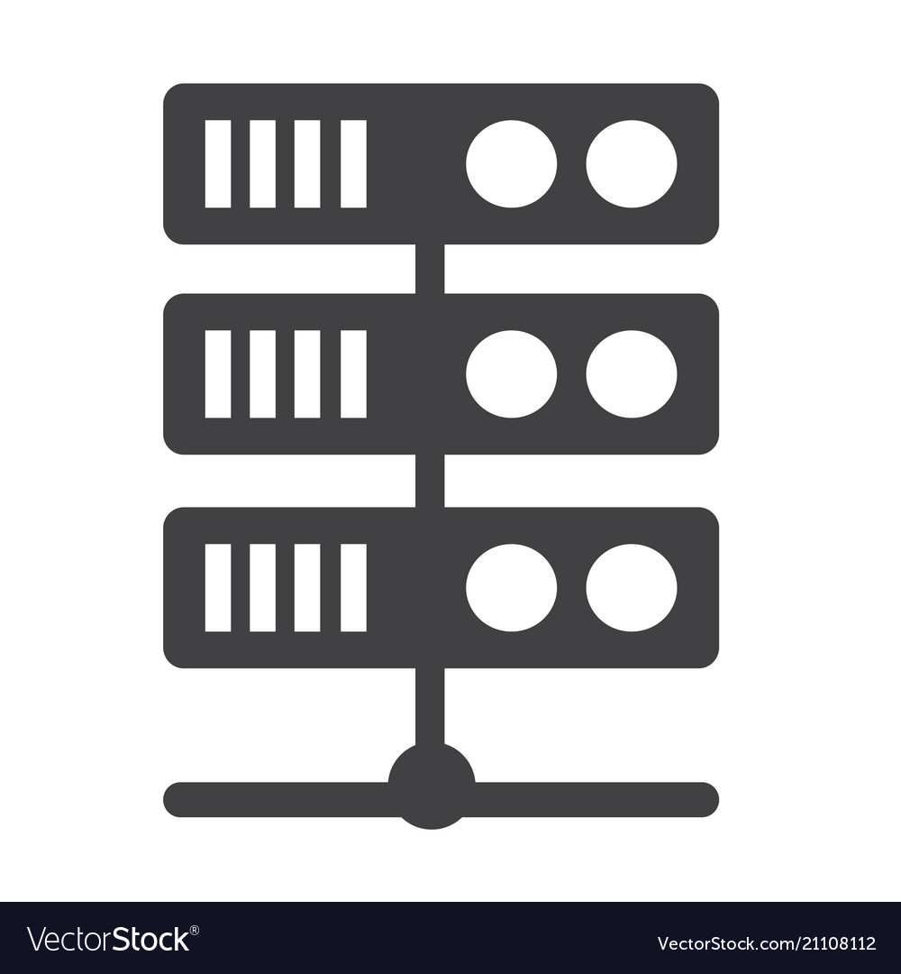 Computer server icon vector image Computer server icon