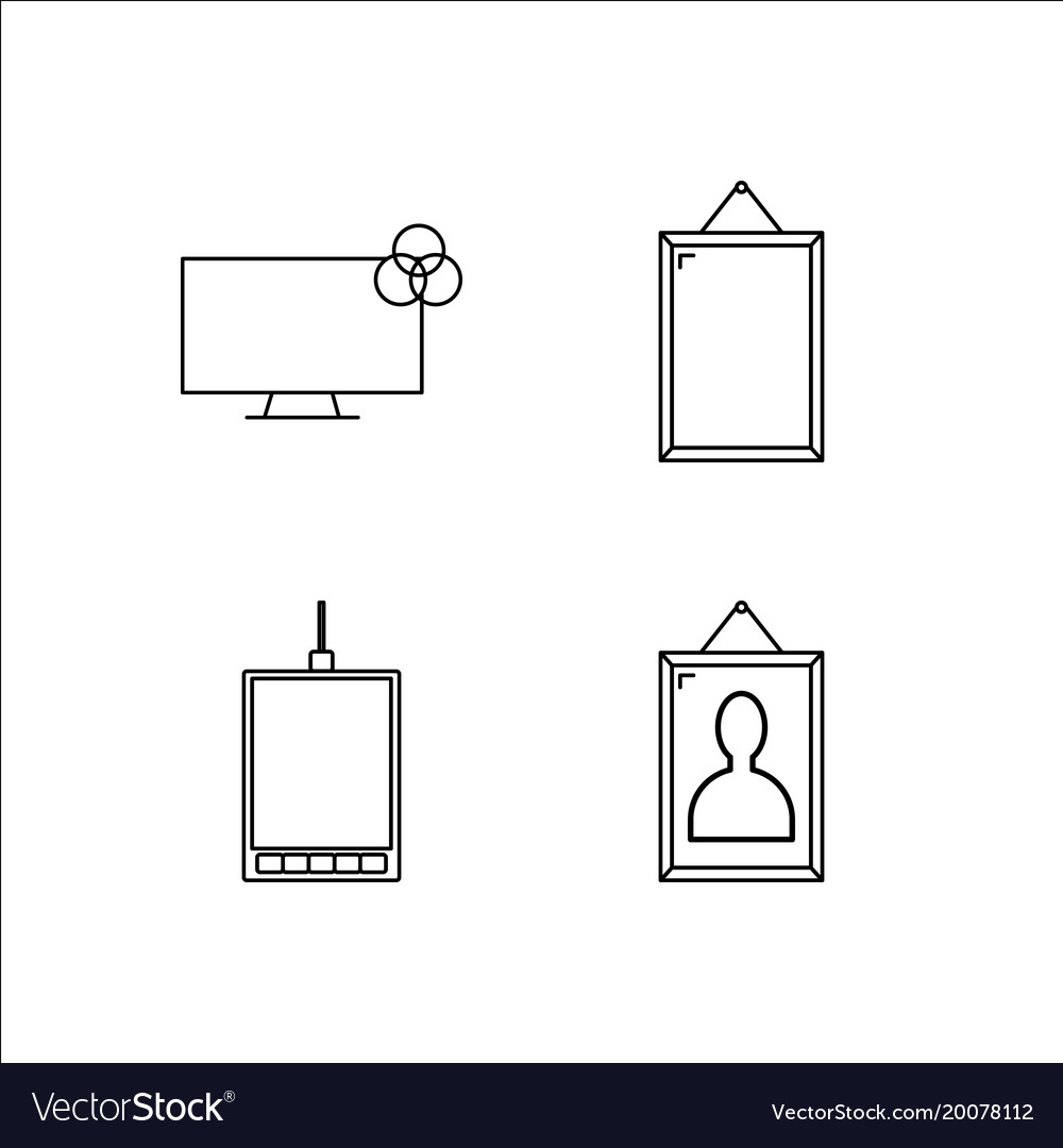Design and studio simple linear icon setsimple