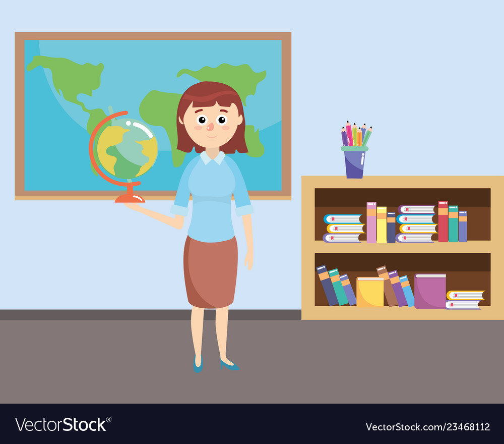 Elementary school cartoon Royalty Free Vector Image