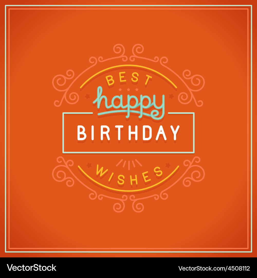 Happy birthday greeting card design Royalty Free Vector