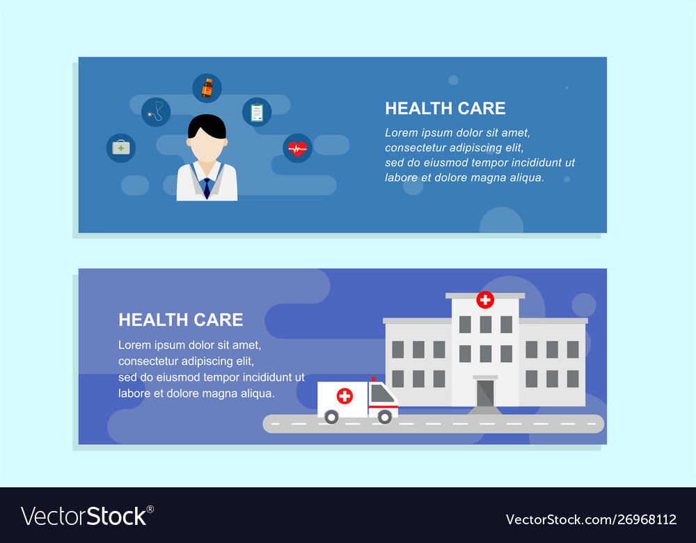 Health care banner design Royalty Free Vector Image