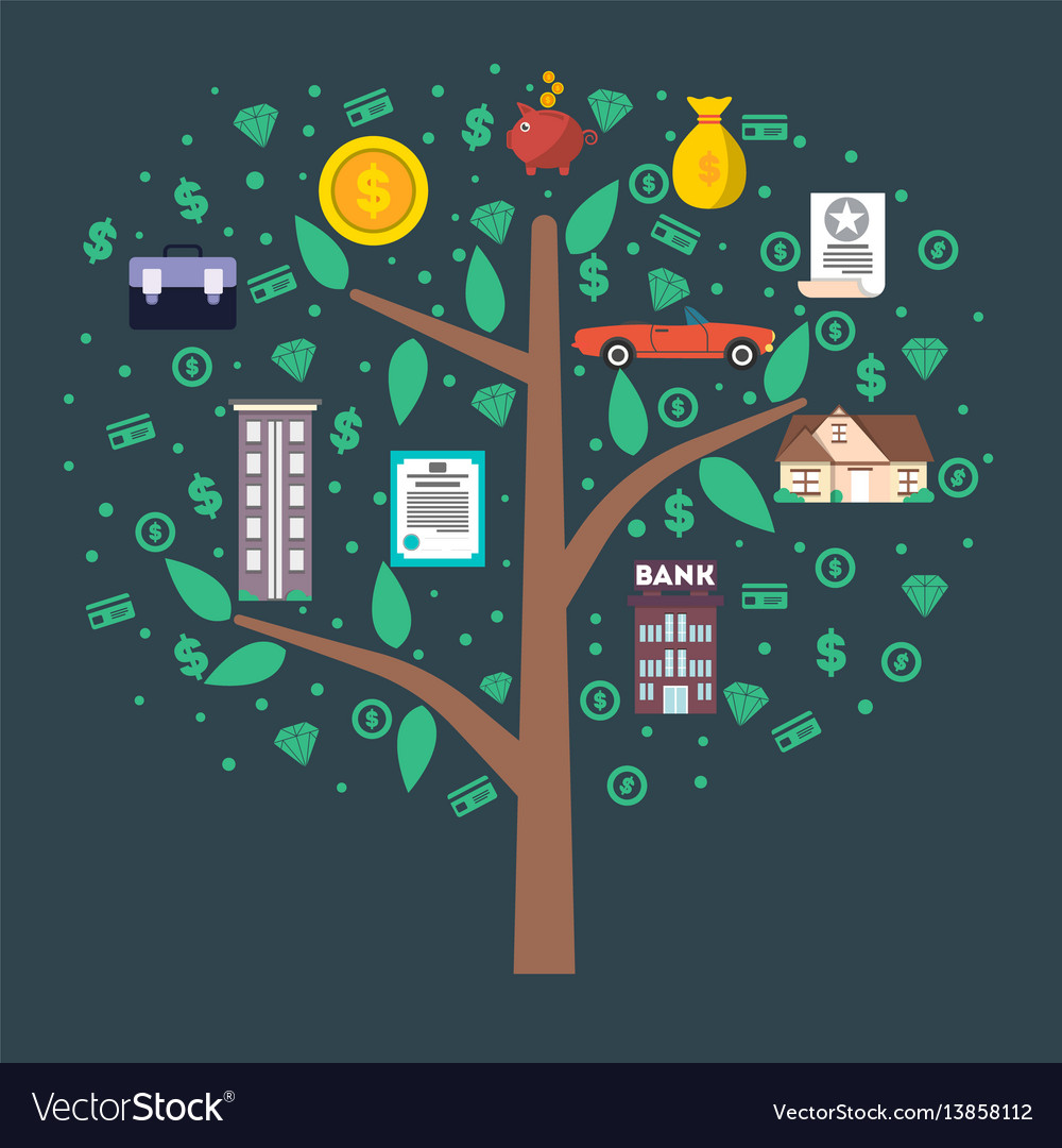 Investment In Yourself Banner In Flat Design Vector Image