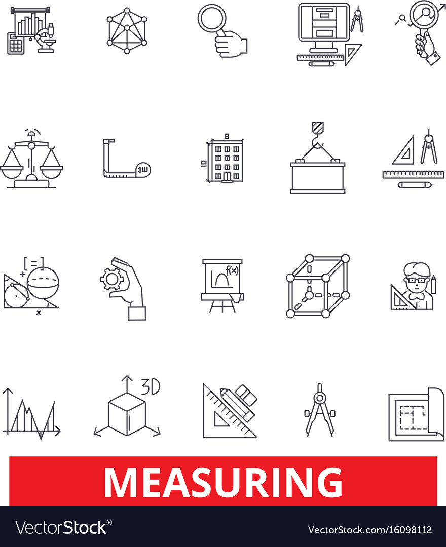 Measuring amount distance quantity dimension Vector Image