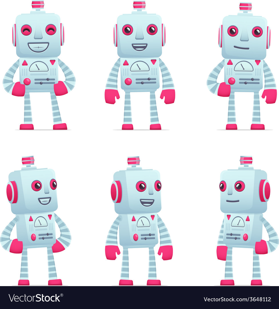Retro Robot Character Set