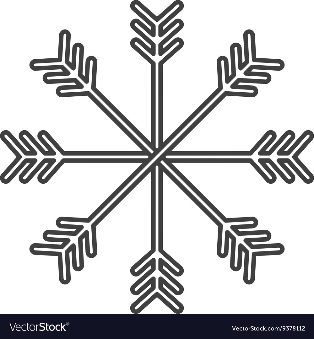 Snow design isolated snowflake icon