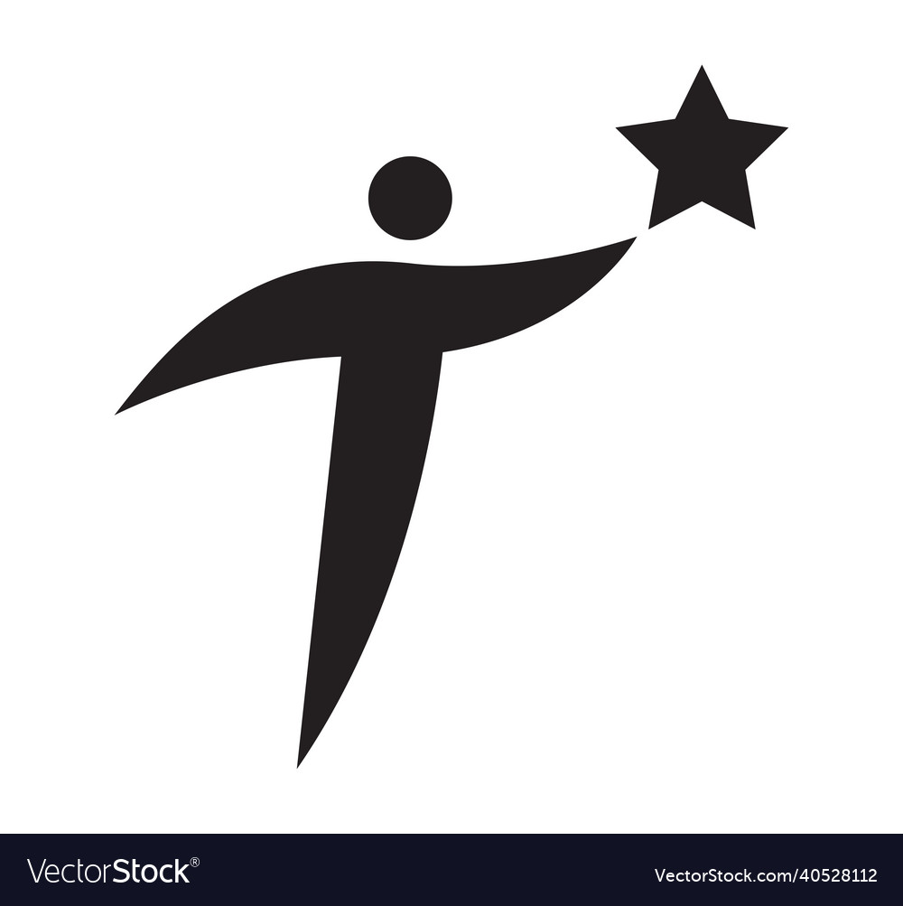 Star person concept icon design Royalty Free Vector Image