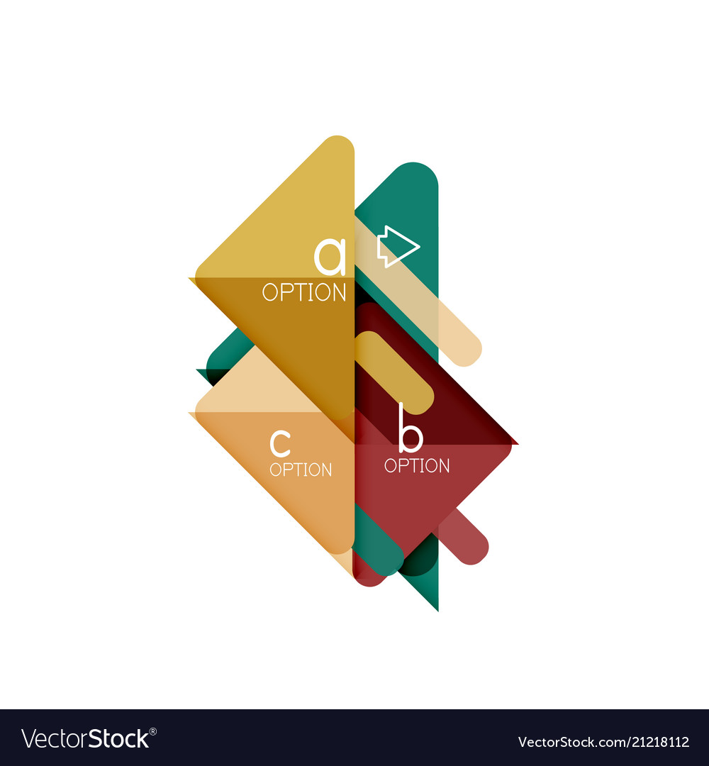 Triangle data visualization design option vector image Triangle data visualization design option
