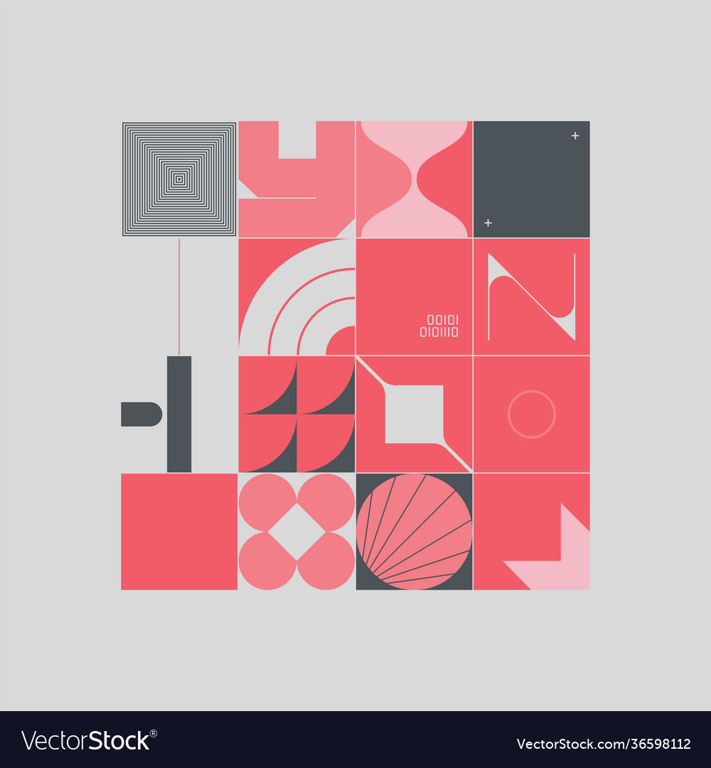 Warm colored circular pattern design vector image Warm colored circular pattern design