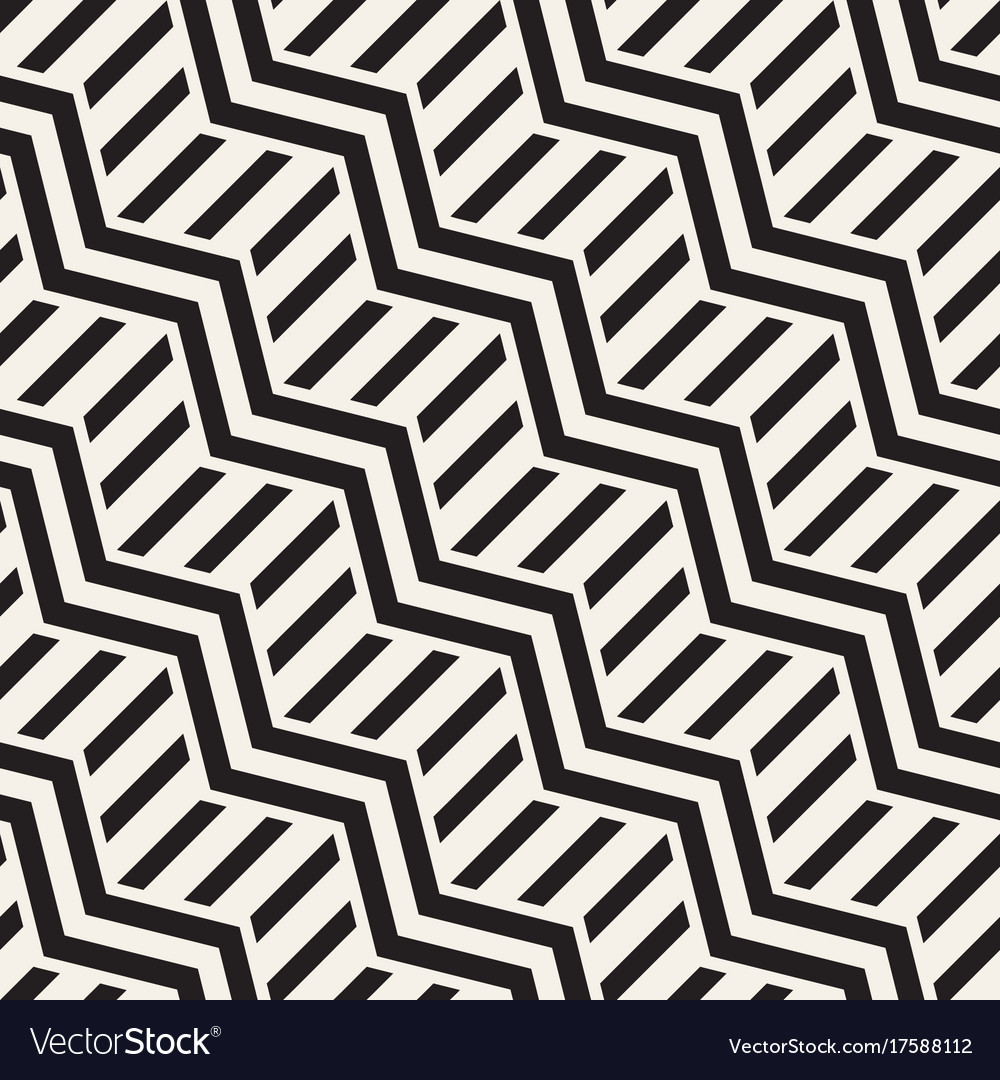 Zigzag Line Pattern - Monochrome