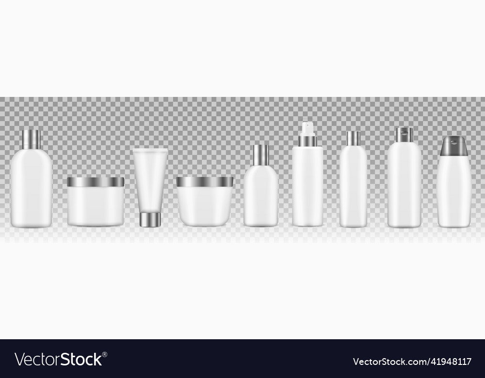 Ein realistischer Kosmetik-Mockup Beauty-Flaschenspray vector image Ein realistischer Kosmetik-Mockup Beauty-Flaschenspray