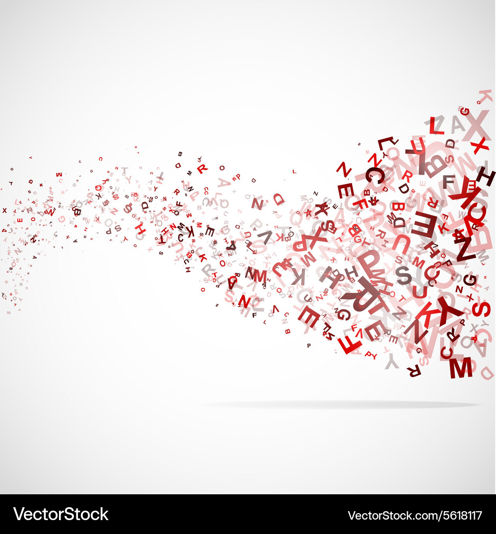 Abstract background with abc letters Royalty Free Vector