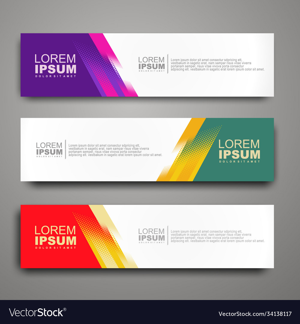 Abstract web banner design template with halftone