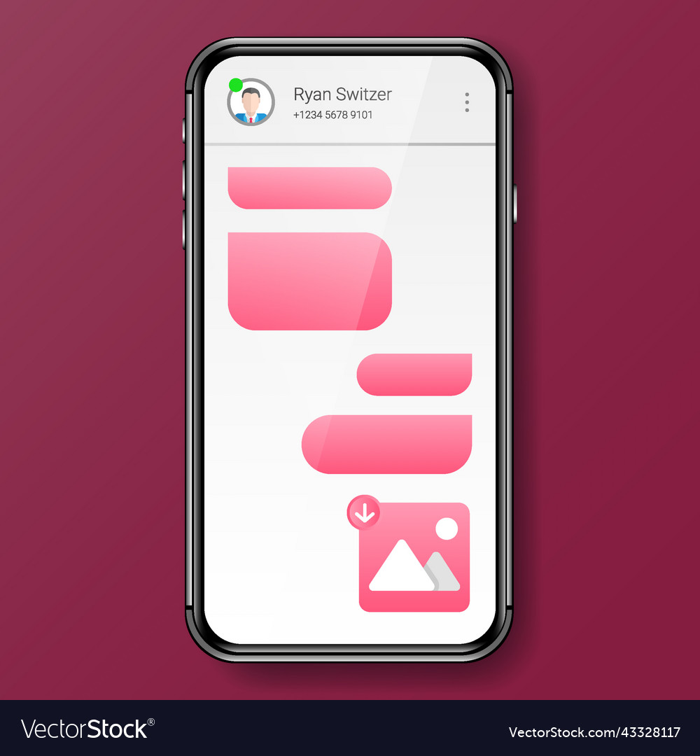Chatting blank template user interface realistic