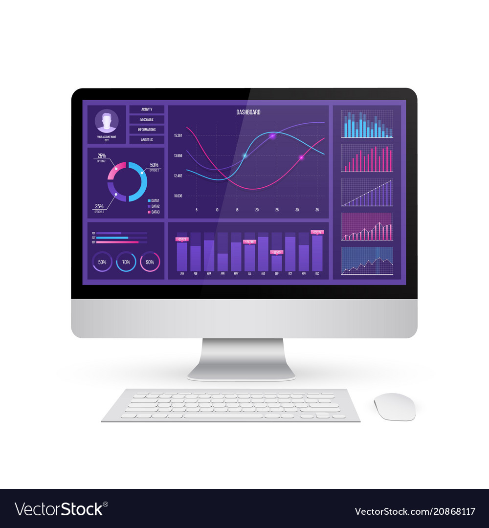 Creative of computer web vector image Creative of computer web