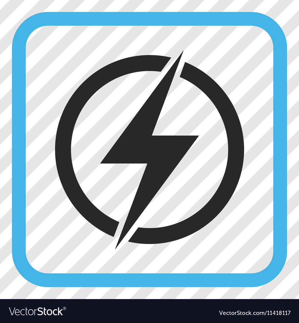 Electricity icon in a frame