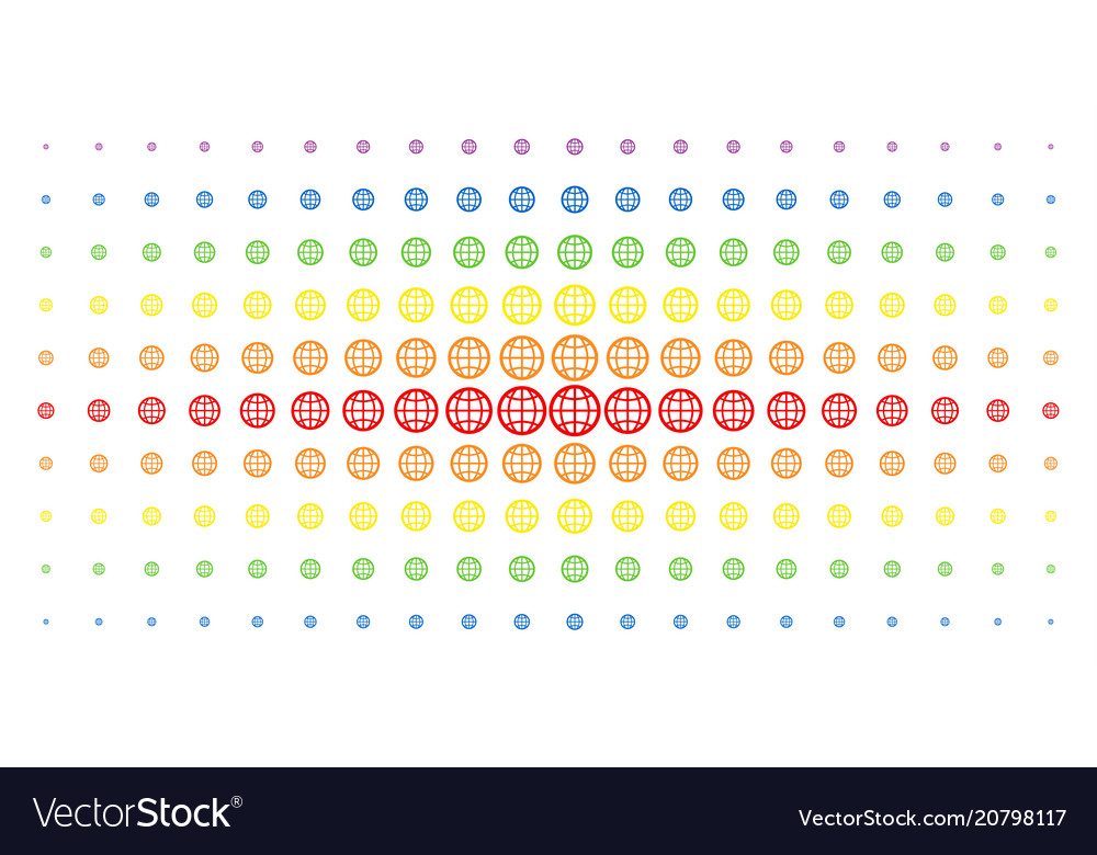 Globe spectrum halftone pattern