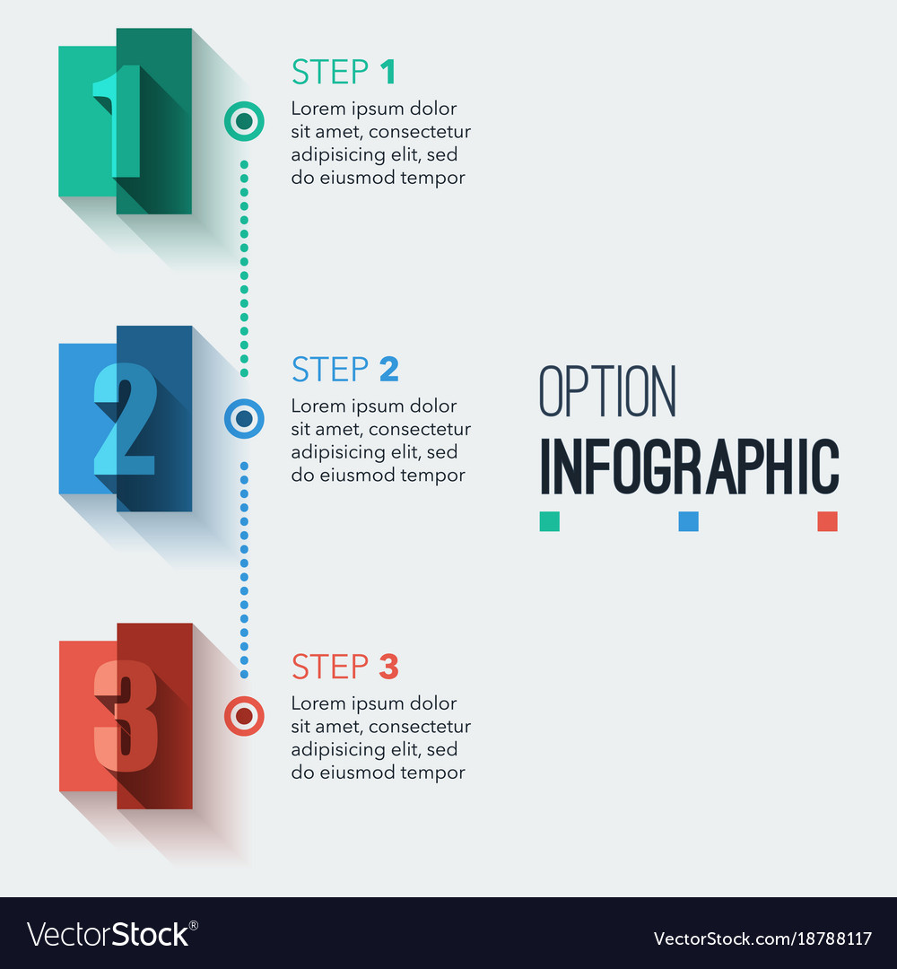 Infographic elements with 3 rectangle patterns